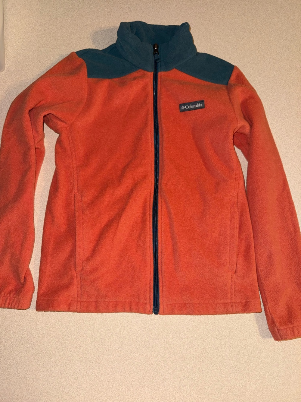 Columbia Boys size M 10/12 Castle Dale Full Zip Fleece Jacket Tuscan, Everblue